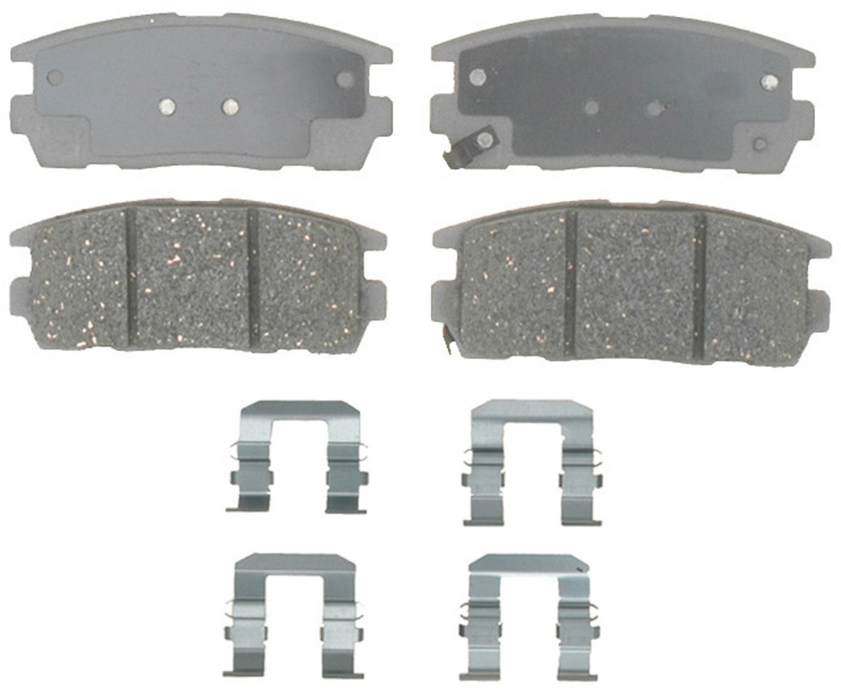 ACDelco 14D1275CH Advantage Ceramic Rear Disc Brake Pad Set with Hardware