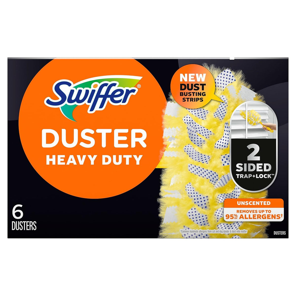 Swiffer 21620BX 360 Dusters Refill, Dust Lock Fiber, Yellow, 6/Box