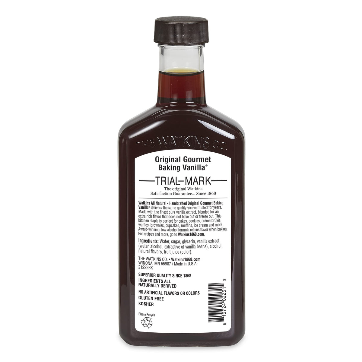 Watkins All Natural Original Gourmet Baking Vanilla, with Pure Vanilla Extract, 8 Fl Oz (Pack of 6)