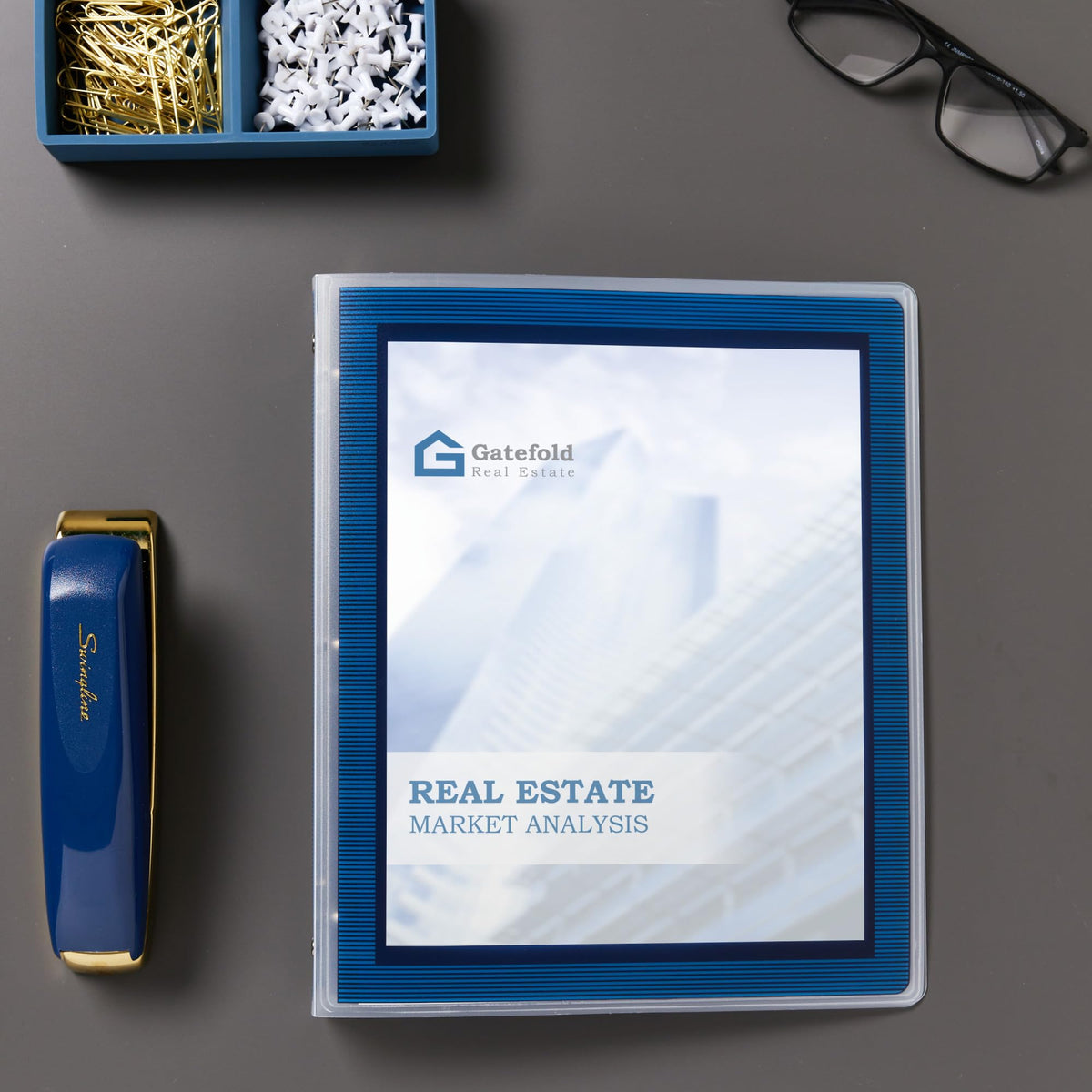Avery Flexi-View 3 Ring Binder, 1/2 Inch Round Rings, 1 Navy Blue Binder (15766)