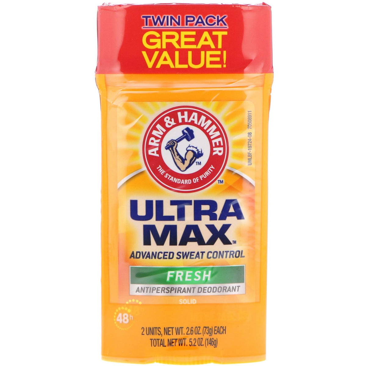 ULTRAMAX Fresh Wide Stick 2.6oz Twin Pack