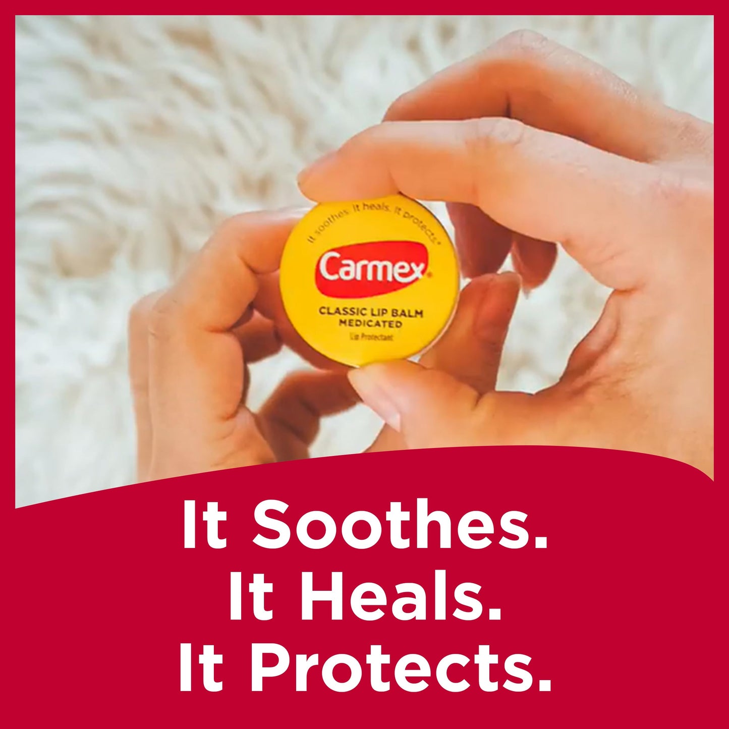 Carmex Classic Medicated Lip Balm Jars, Lip Moisturizer for Chapped Lips, 9 Count (3 Packs of 3)