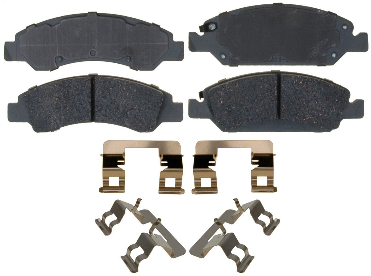 ACDelco Silver 14D1363CH Ceramic Front Disc Brake Pad Set with Hardware