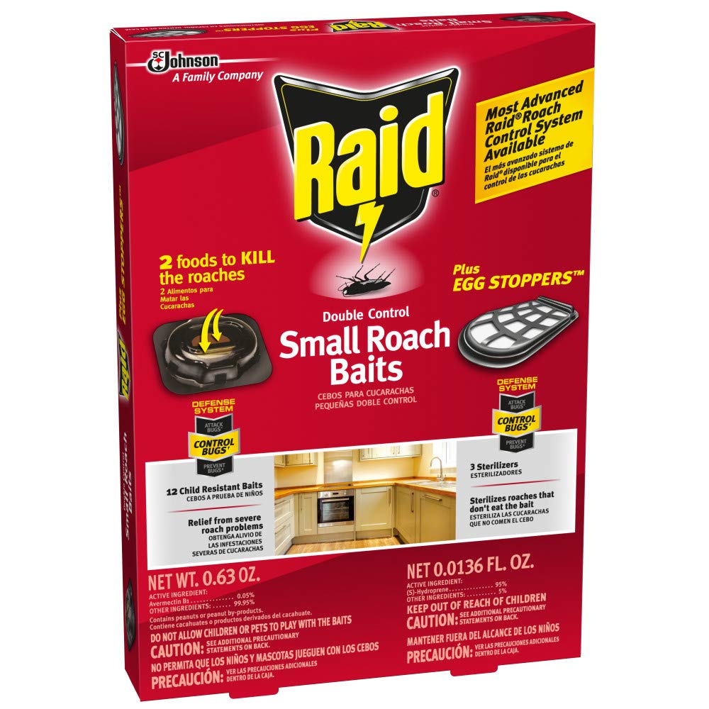 Raid Double Control Small Roach Baits Plus Egg Stopper 0.63 Ounce (Pack of 1)