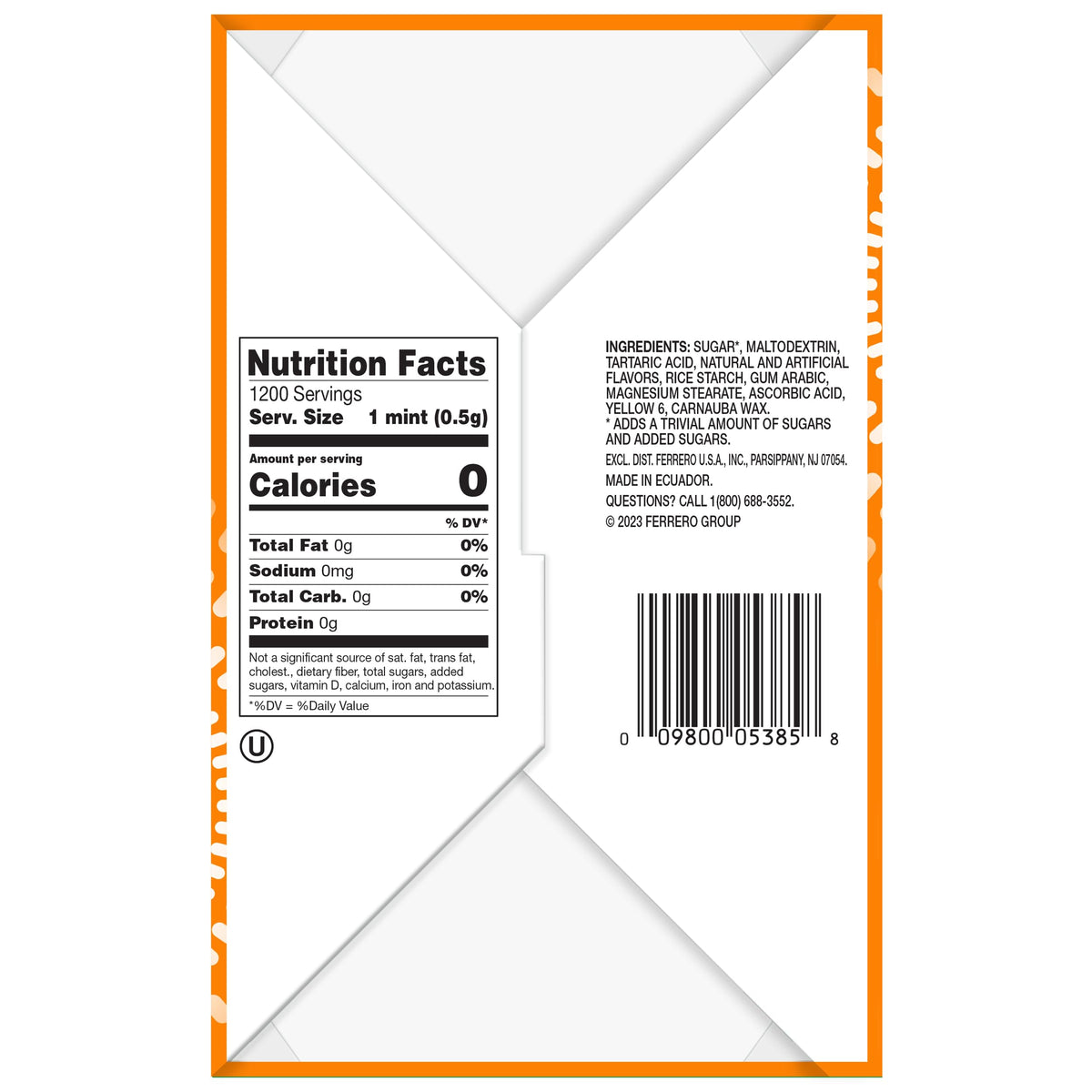 Tic Tac Orange Mints, Bulk 12 Pack, On-The-Go Refreshment, 1.7 oz Each