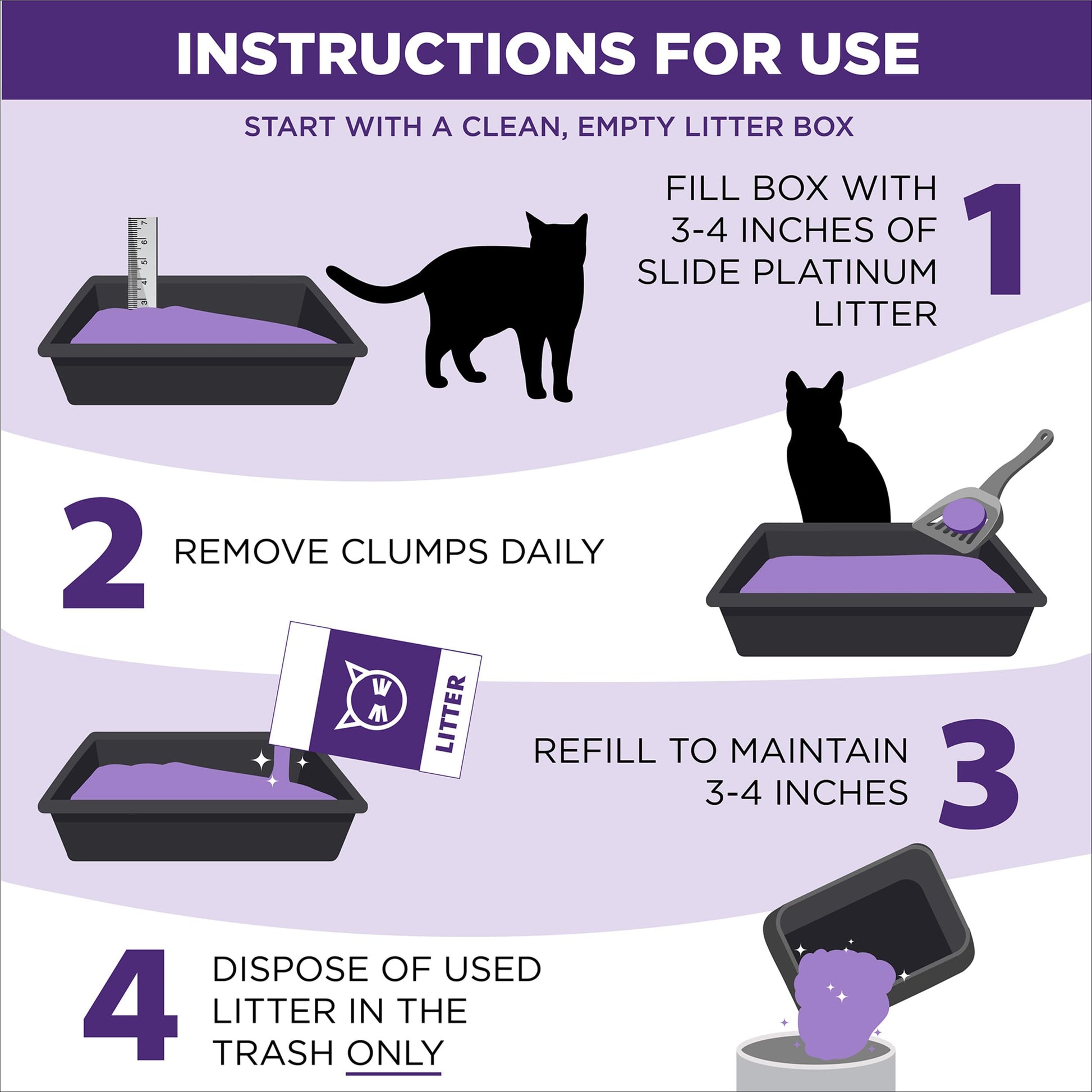 ARM & HAMMER Clump & Seal SLIDE Platinum Multi-Cat Clumping Cat Litter, 14-Day Odor Control, EZ Clean Technology, 37 lbs – No Scrubbing, Powerful Odor Eliminator