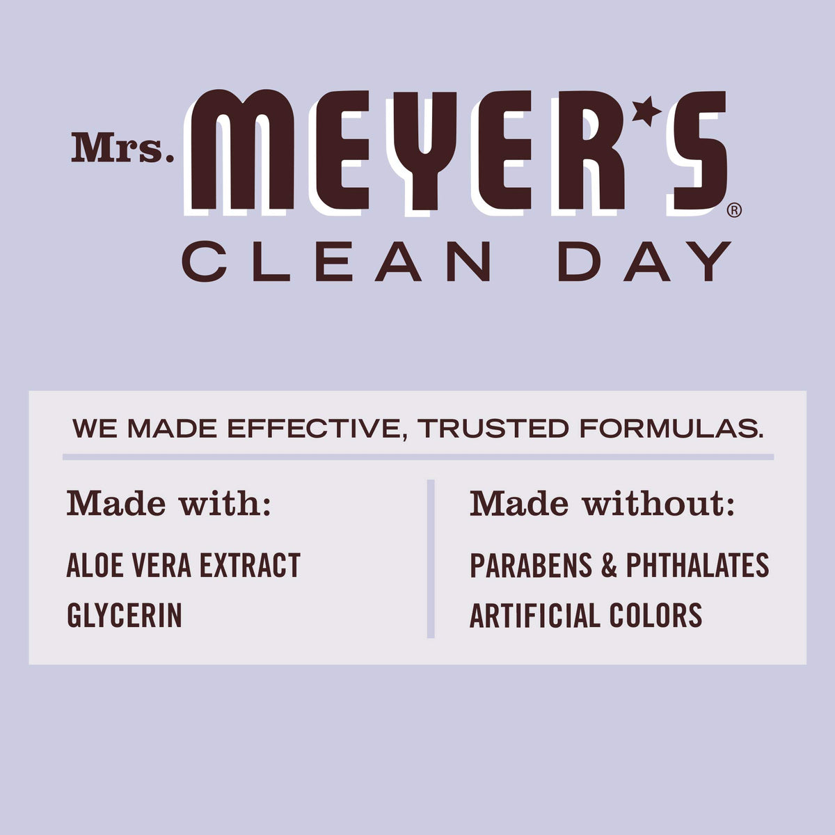 MRS. MEYER'S CLEAN DAY Antibacterial Hand Sanitizer Spray, Travel Size, Removes 99.9% of Bacteria, Lavender, 2 oz - Pack of 4