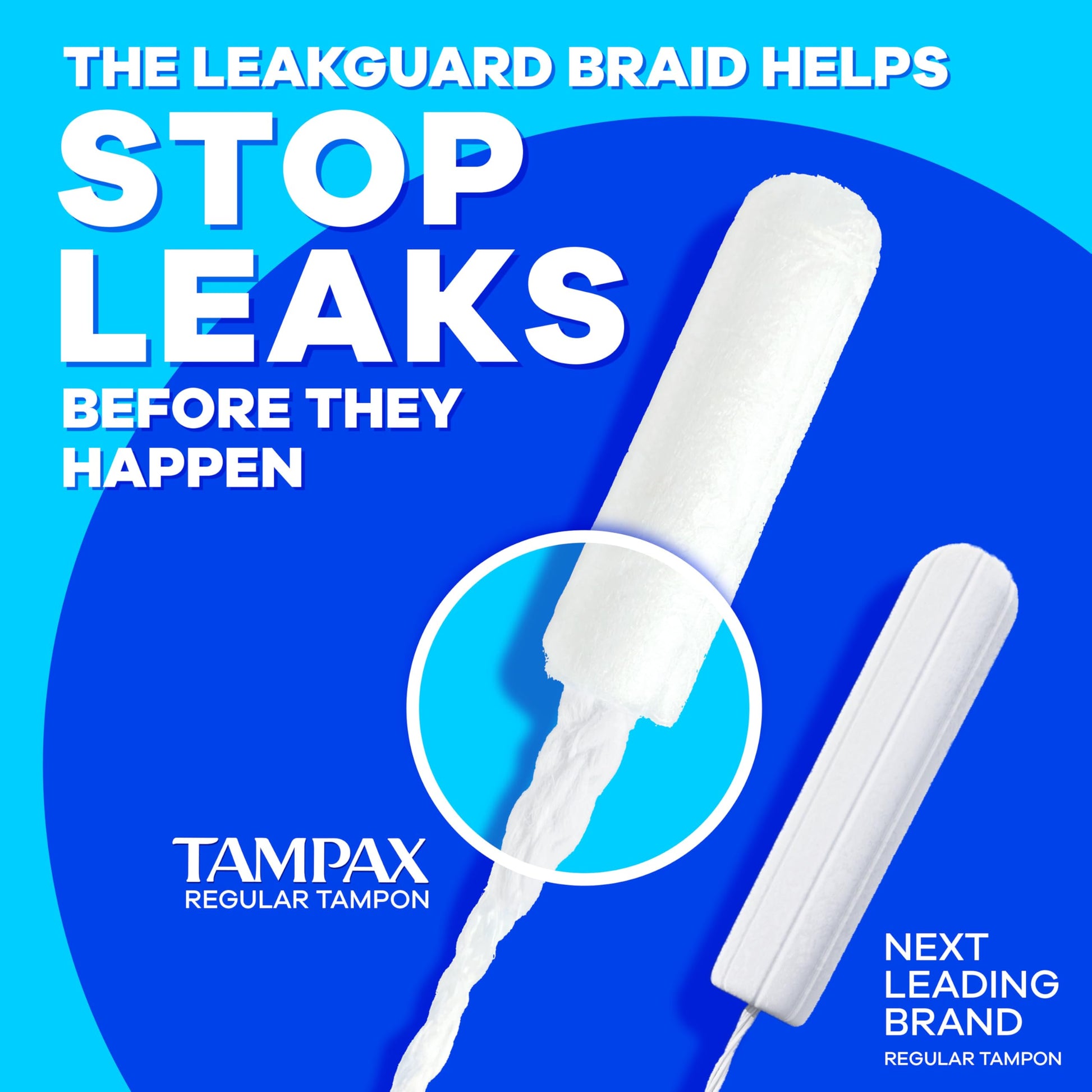 Tampax Pearl Tampons for Women Multipack, with LeakGuard Braid, Light/Regular Absorbency, Unscented, 204 Count (6 Packs of 34)