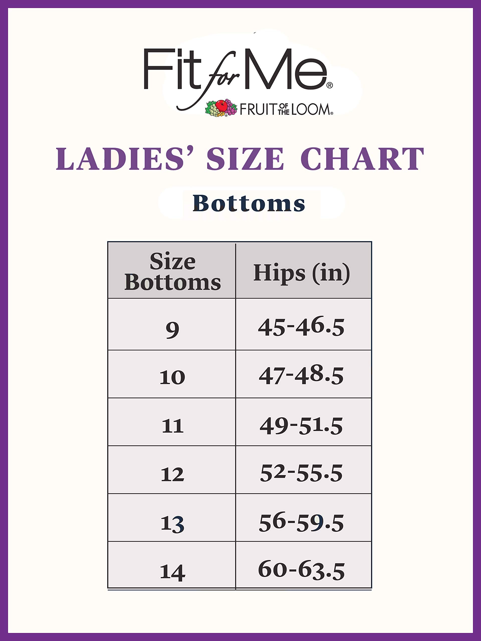 Fruit of the Loom Women's Size Underwear, Designed to Fit Your Curves, Hi Cut-Microfiber-Assorted, 10 Plus