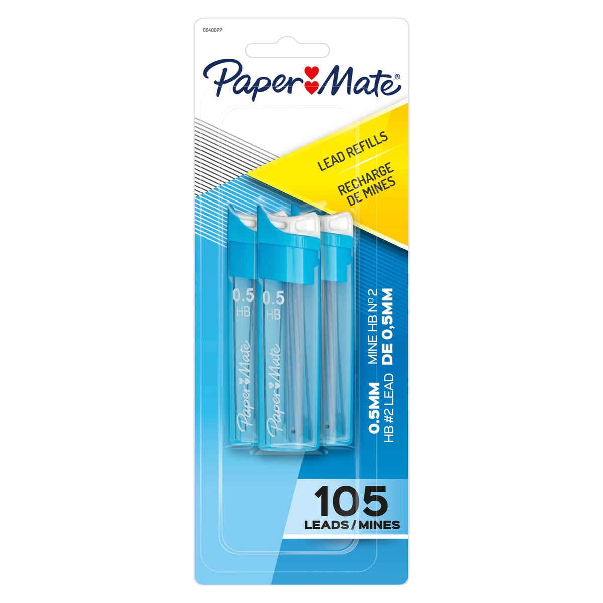 Paper Mate Mechanical Pencil Refills, 0.5mm, HB #2, 105 Count