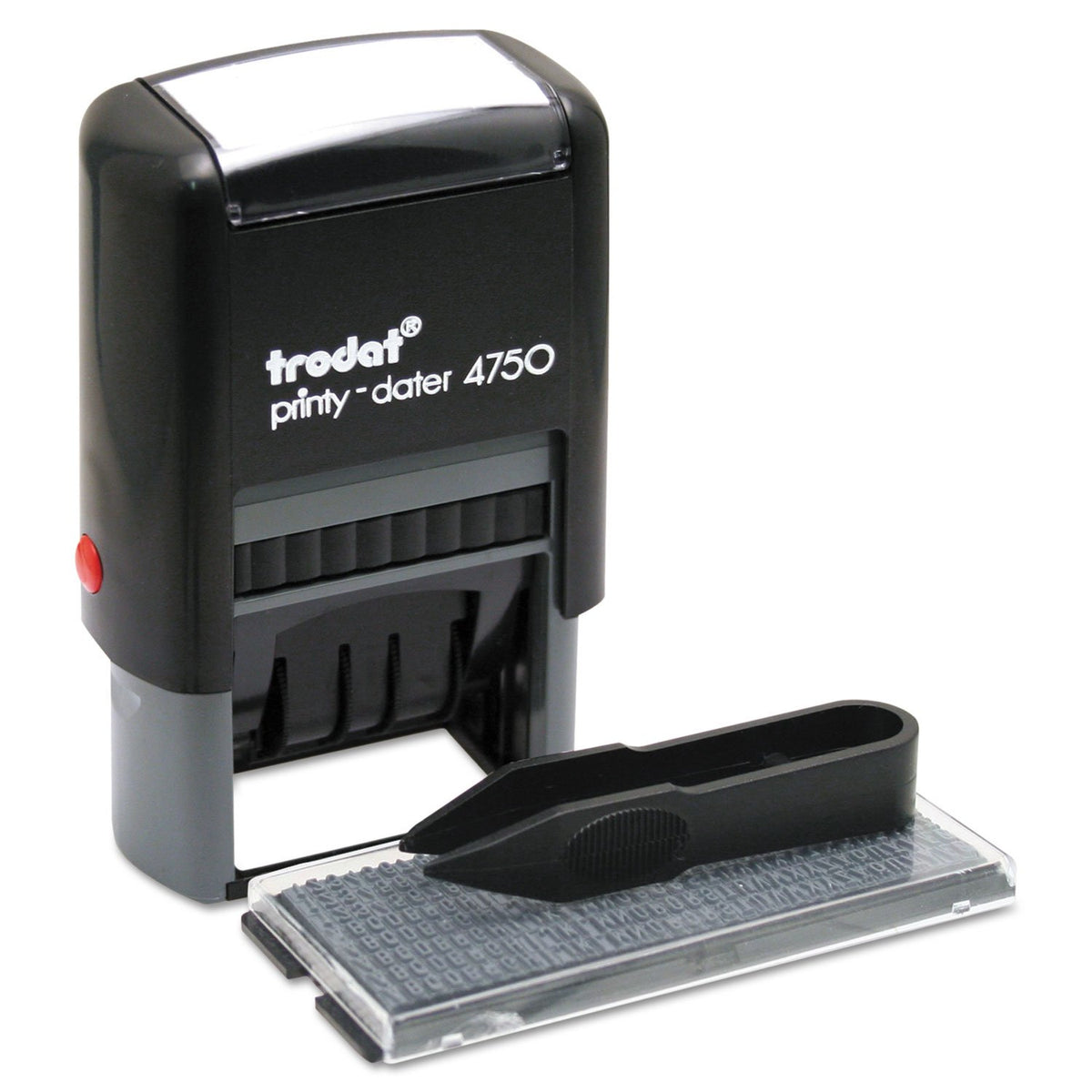 Trodat 5916 Self-Inking Do It Yourself Message Dater, 3/4 x 1 7/8, Blue/Red