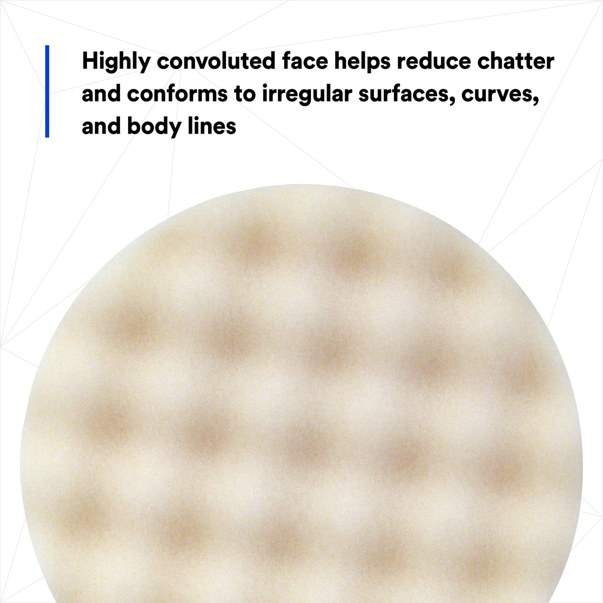 3M Foam Compounding Pad, 05723, Single Sided, Flat Back, Hook and Loop, 8 in (203.2 mm), 2 Pads/Bag