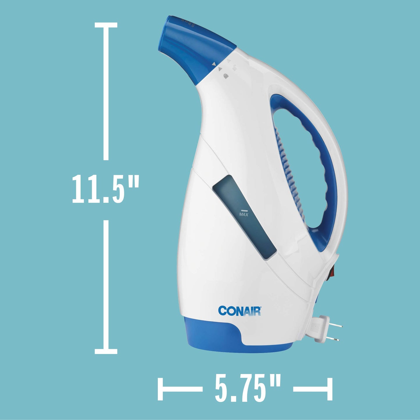 Conair CompleteSteam 1100 Watt Handheld Fabric Steamer with CordReel, White
