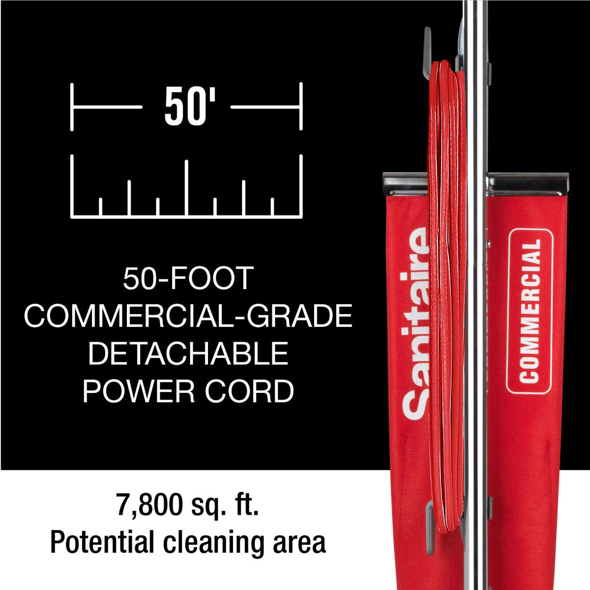 Sanitaire Tradition Upright Bagged Commercial Vacuum, SC886F, Red, (EURSC886E)