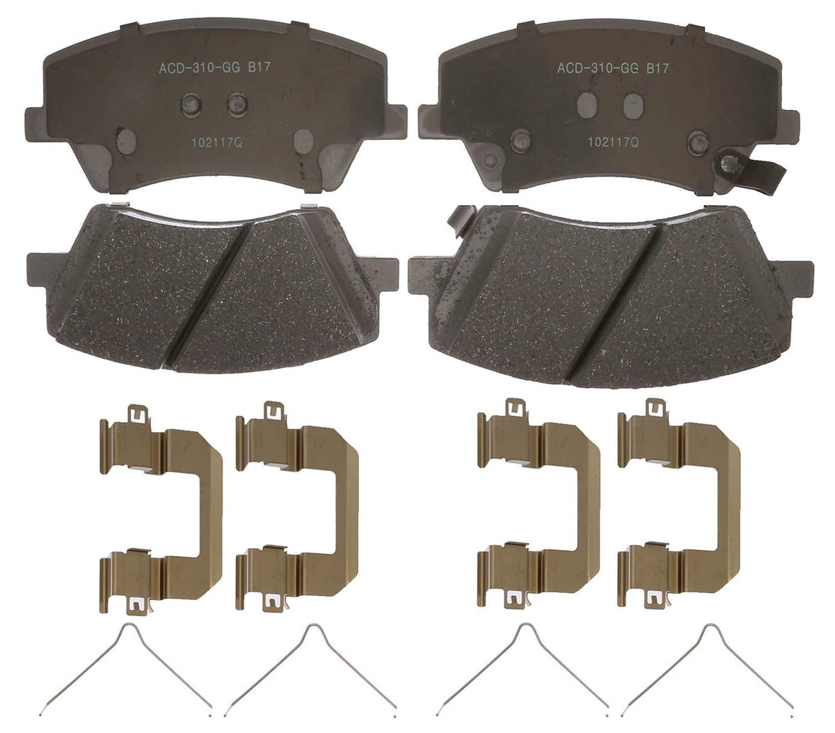 ACDelco Silver 14D1912CH Ceramic Front Disc Brake Pad Set