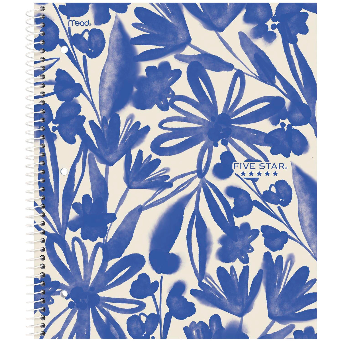 Five Star Spiral Notebooks + Study App, 2 Pack, 1 Subject, College Ruled, 8-1/2" x 11", 80 Sheets, Petals (820331F-ECM)