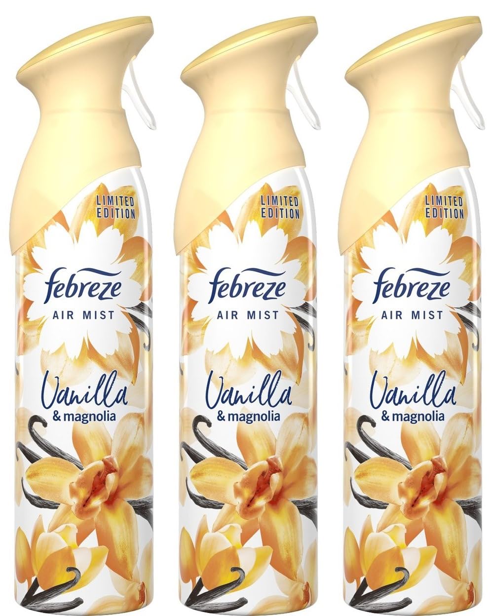 Febreze Air Mist Air Freshener Vanilla and Mongolia Scent 101oz. Pack of 3