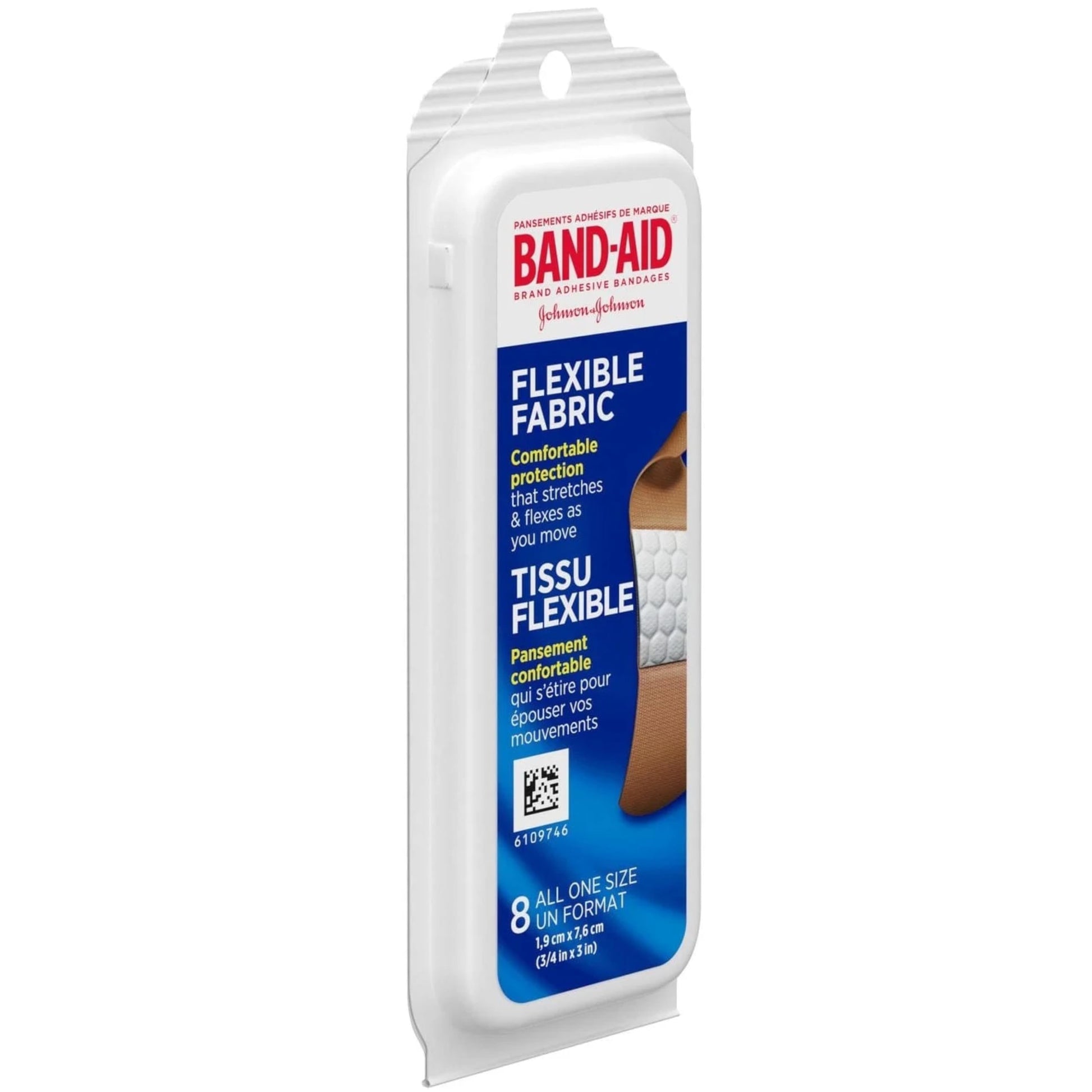 Band-AID Flexible Fabric Bandages One Size Travel Pack, 8 Each (Pack of 24)