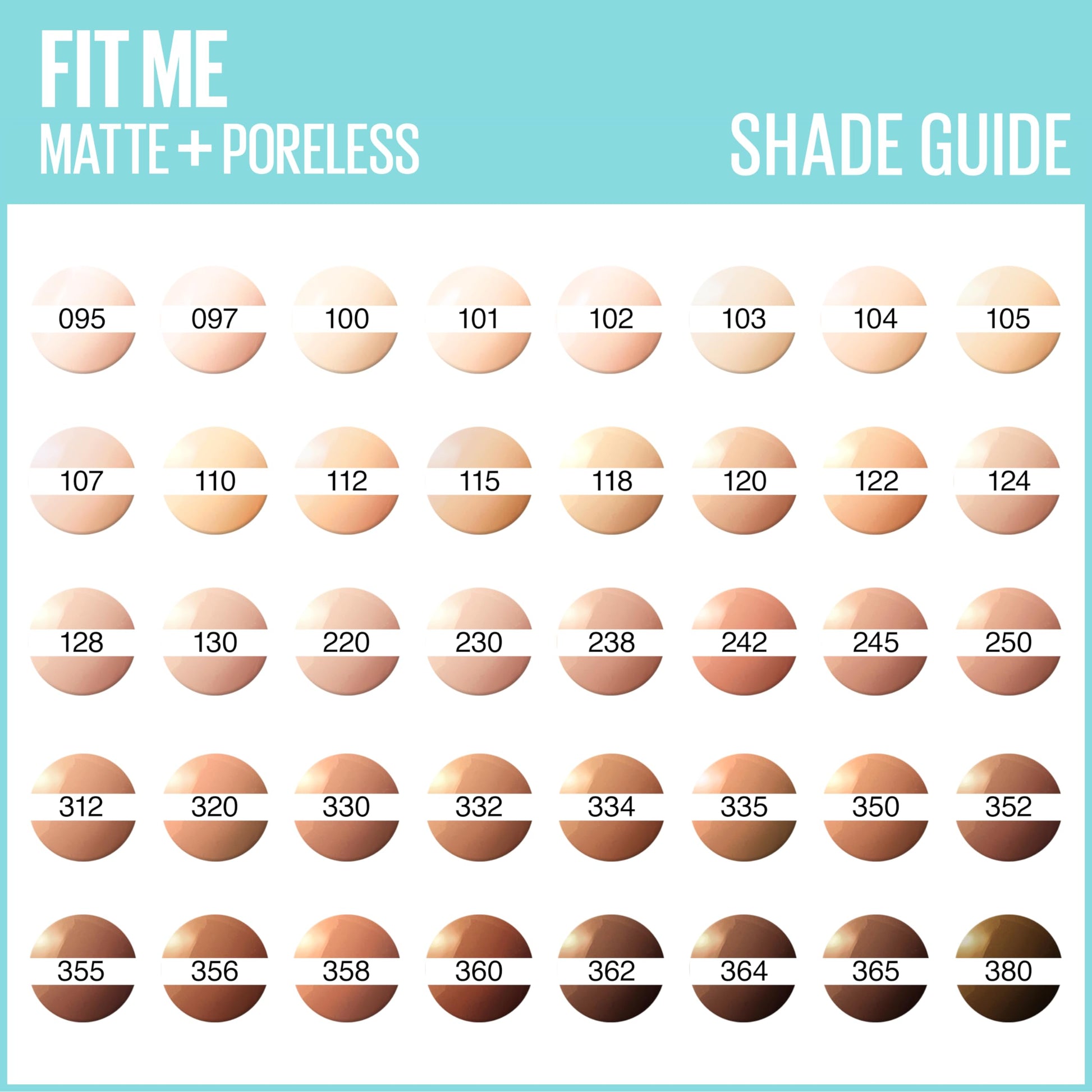 Maybelline Fit Me Foundation, Medium Coverage, Blendable With a Matte and Poreless Finish, For Normal to Oily Skin, Shade: 365 Espresso, 30ml
