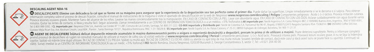 Nespresso Descaling Solution, Fits all Models, 2 Packets