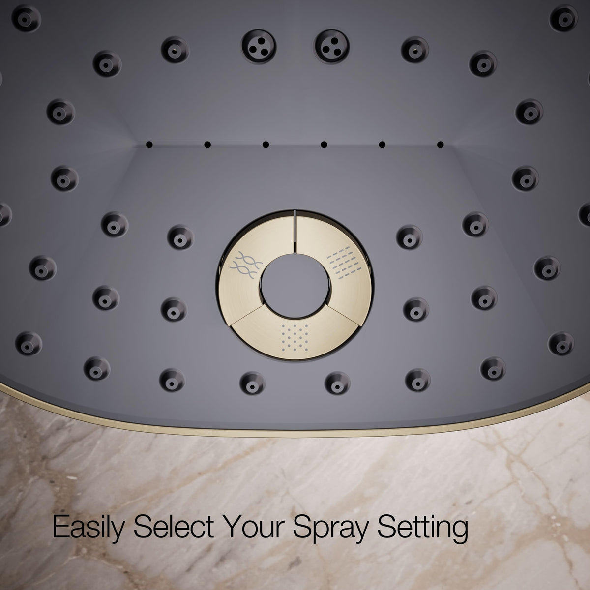 Kohler 26290-BV Statement® Three-function showerhead, 2.5 gpm, Vibrant Brushed Bronze