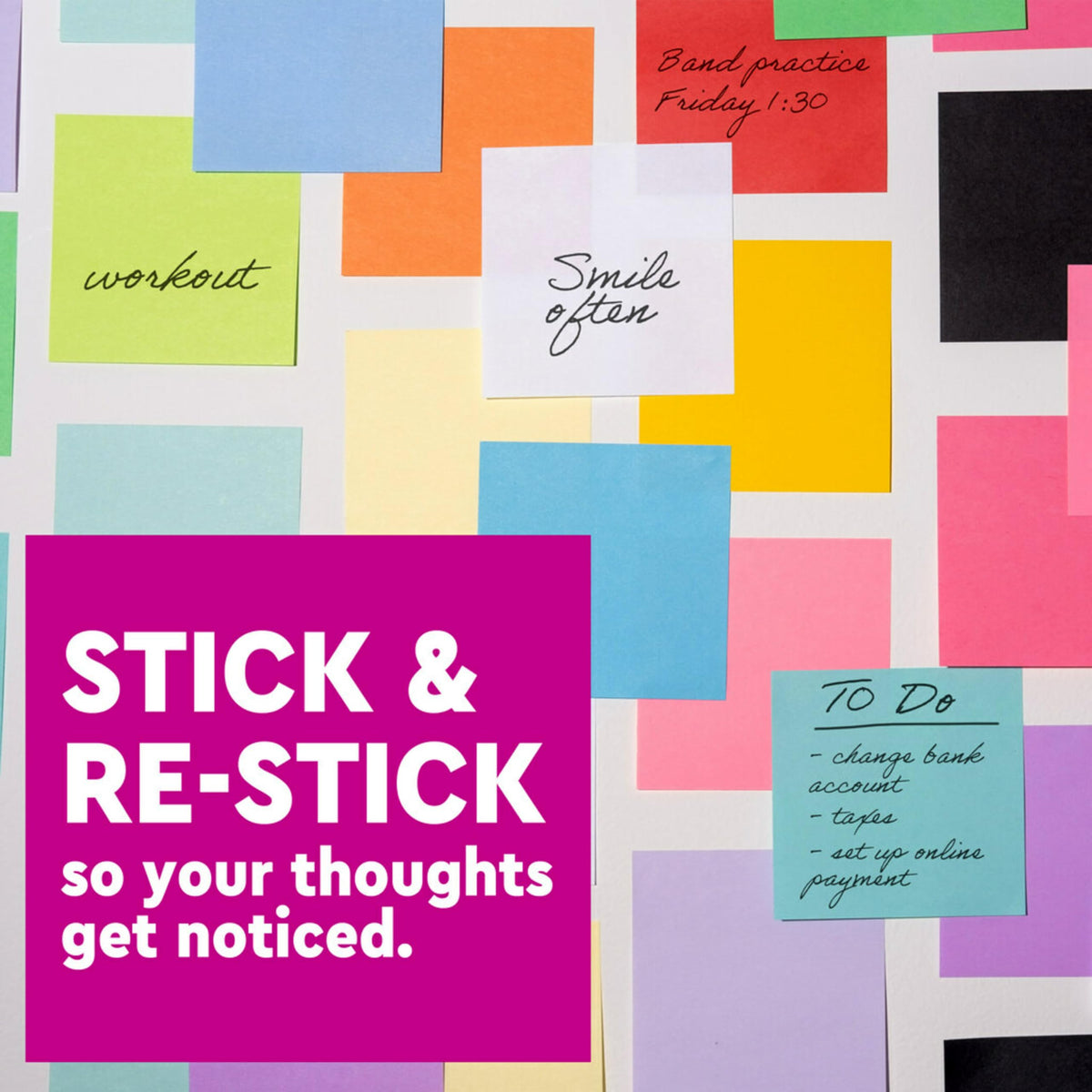 Post-it Super Sticky Notes, 5 Sticky Note Pads, 3 x 3 in., School Supplies, Office Products, Sticky Notes for Vertical Surfaces, Monitors, Walls and Windows, Vital Orange