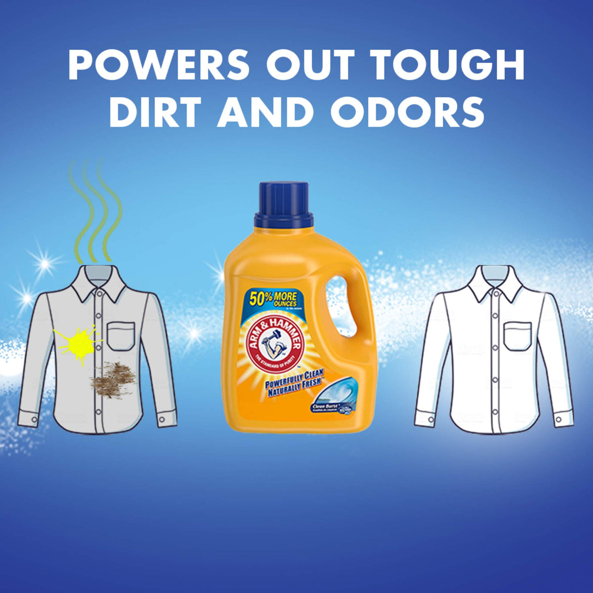 Arm & Hammer Clean Burst, 100 Loads Liquid Laundry Detergent, 150 Fl oz
