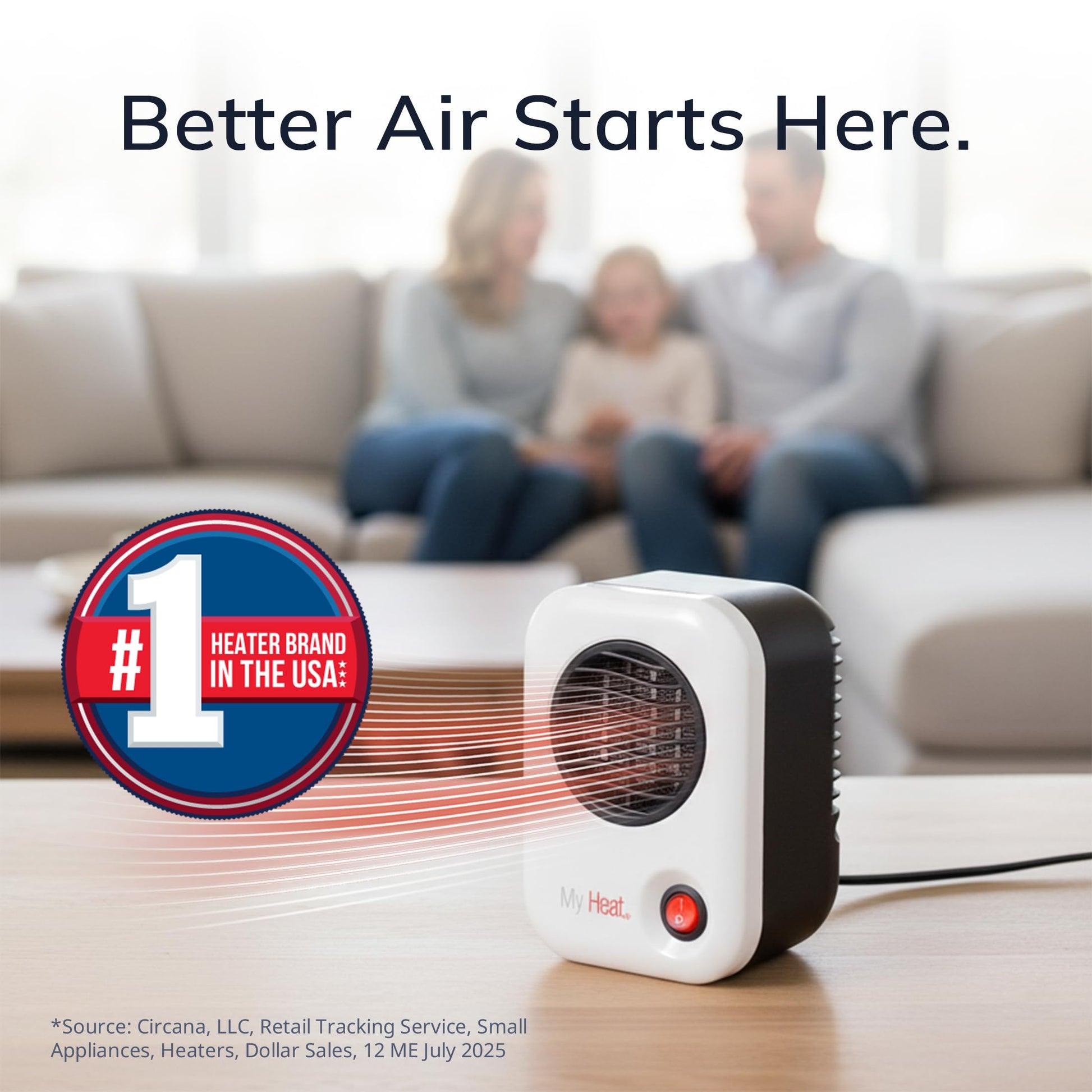 Lasko MyHeat Personal Space Heater, Compact, White