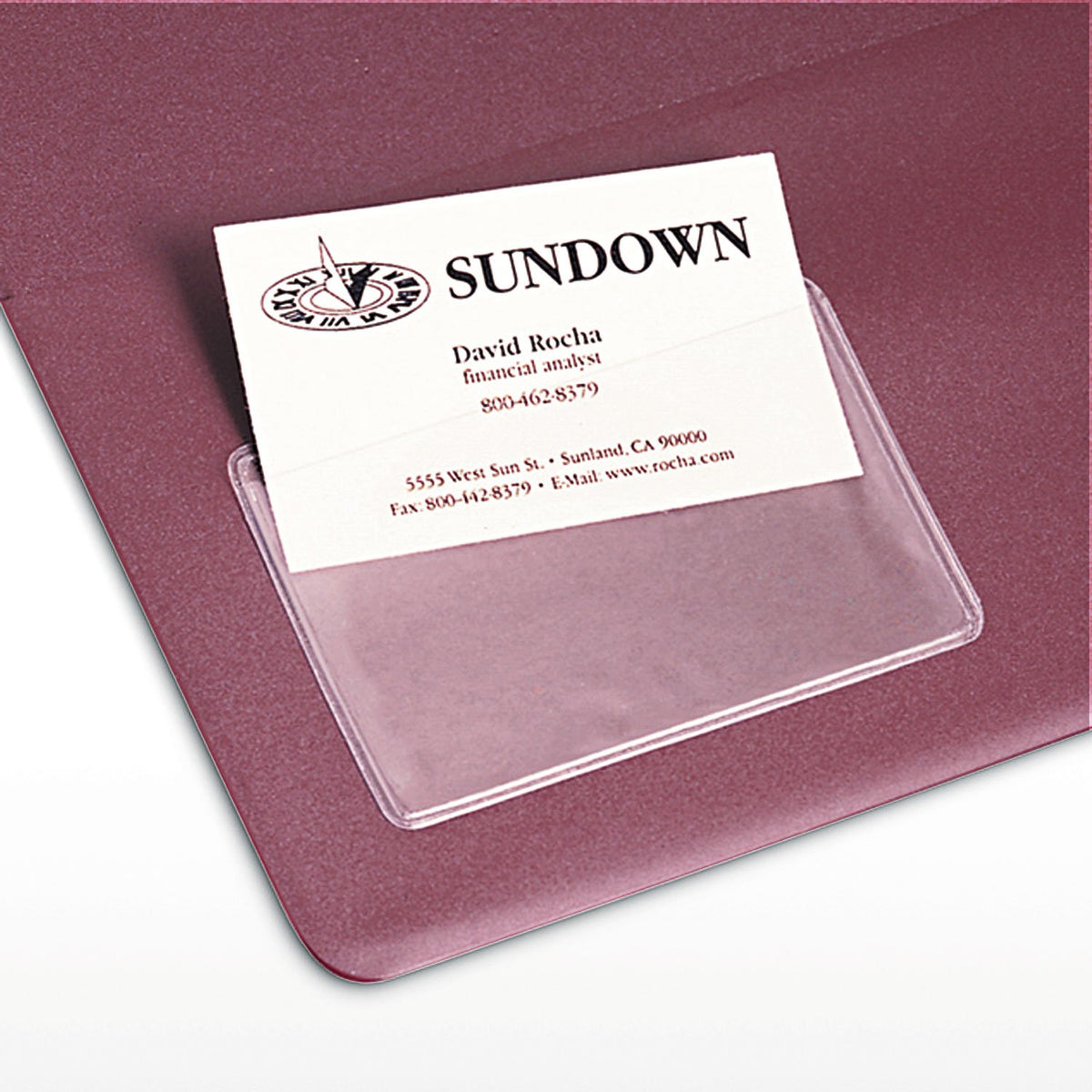 Avery 73720 Self-Adhesive Business Card Holders, Top Load, 3-1/2 x 2, Clear, 10/Pack