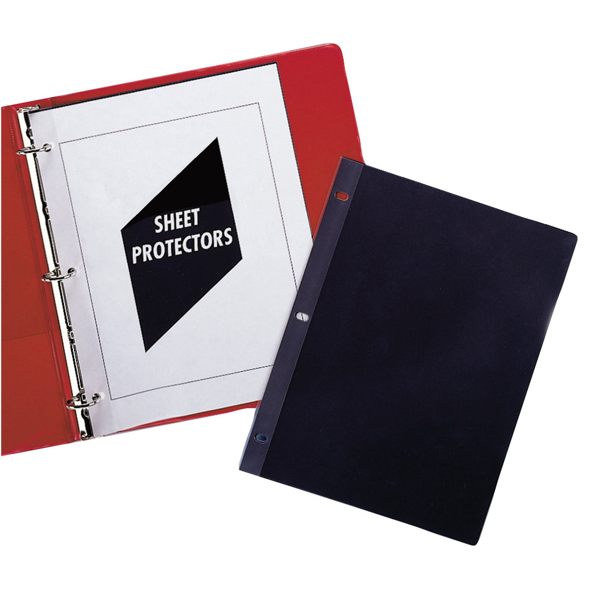 C-Line Traditional Standard Weight Poly Sheet Protectors, Clear, 8.5 x 11 Inches, 100 per Box (03213)