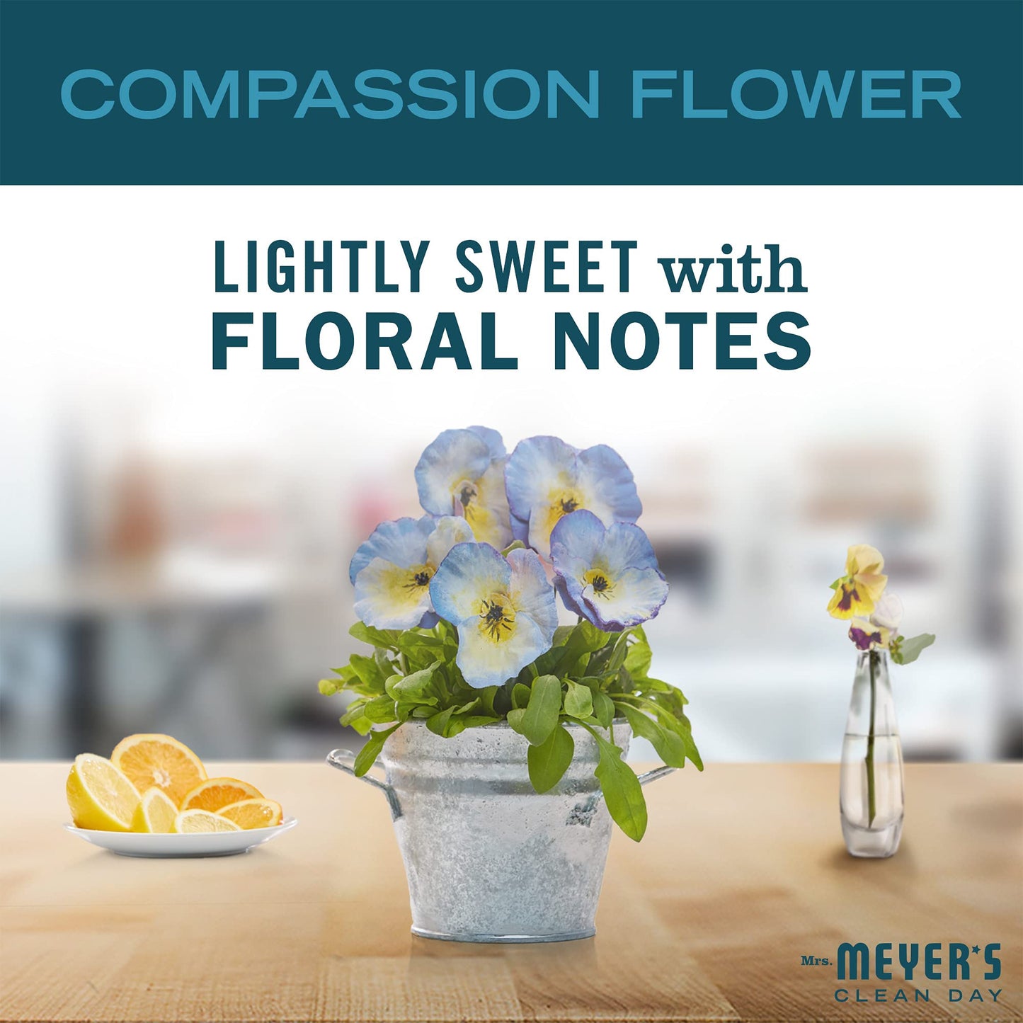 MRS. MEYER'S CLEAN DAY Hand Soap, Compassion Flower, Made with Essential Oils, 12.5 fl. oz