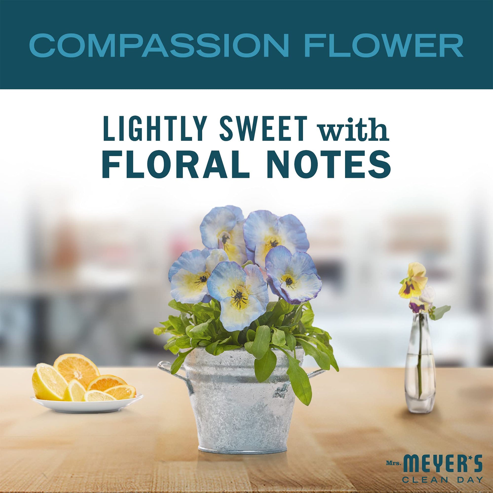 MRS. MEYER'S CLEAN DAY Hand Soap, Compassion Flower, Made with Essential Oils, 12.5 fl. oz