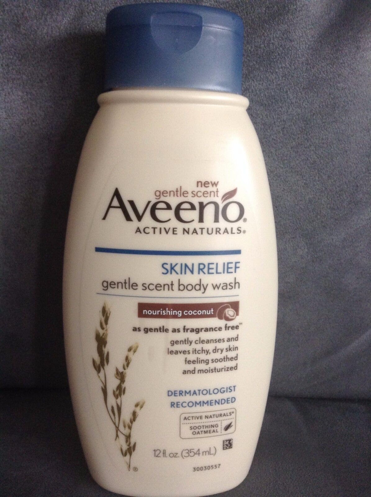 AVEENO Active Naturals Skin Relief Gentle Scent Body Wash, Nourishing Coconut 12 oz (Pack of 6)