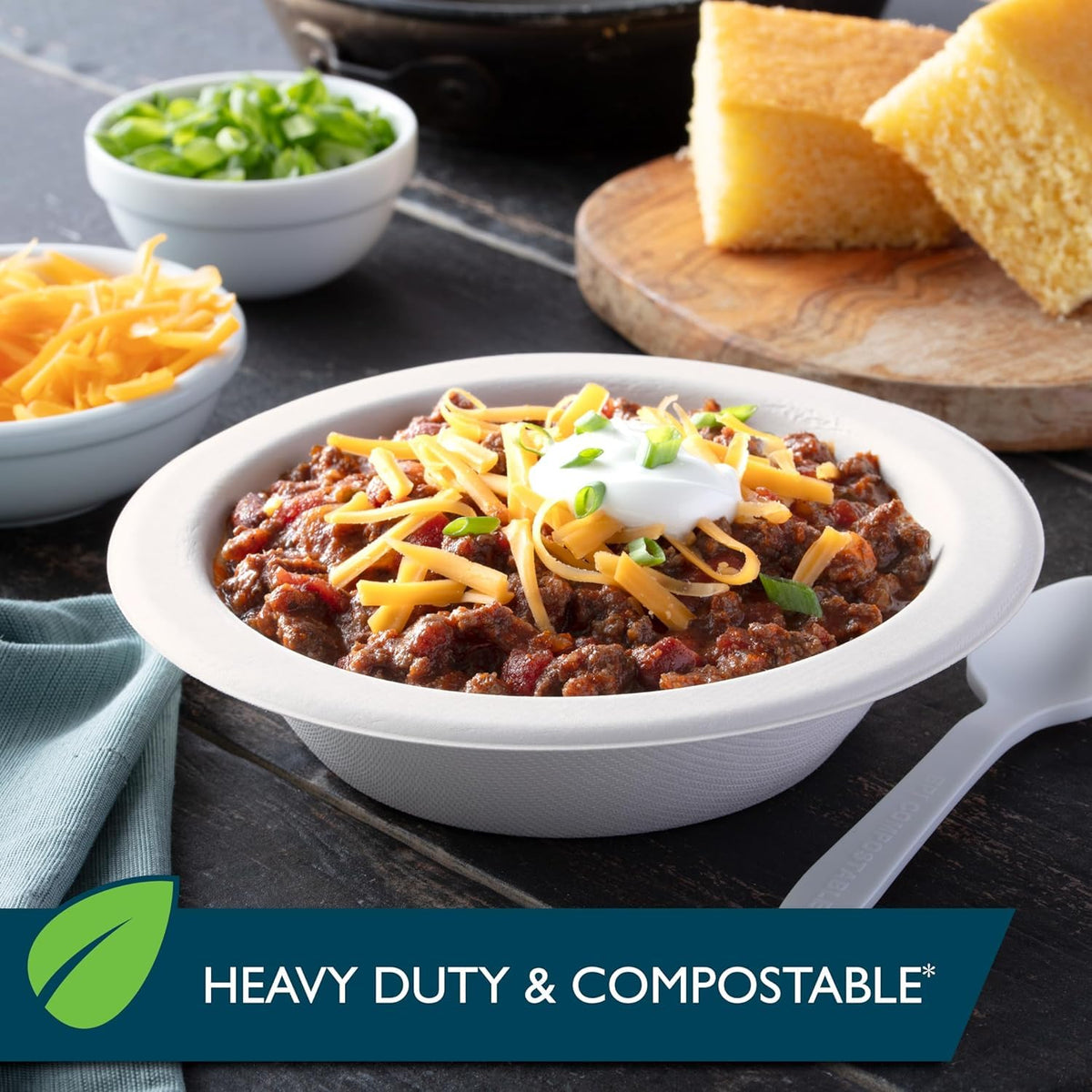 Hefty ECOSAVE Compostable Bowl, 16 Ounce, 25 Count (Pack of 12)