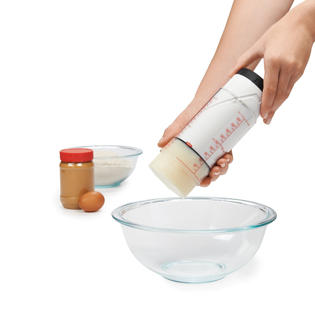 OXO Good Grips 2 Cup Adjustable Measuring Cup, Clear/Black