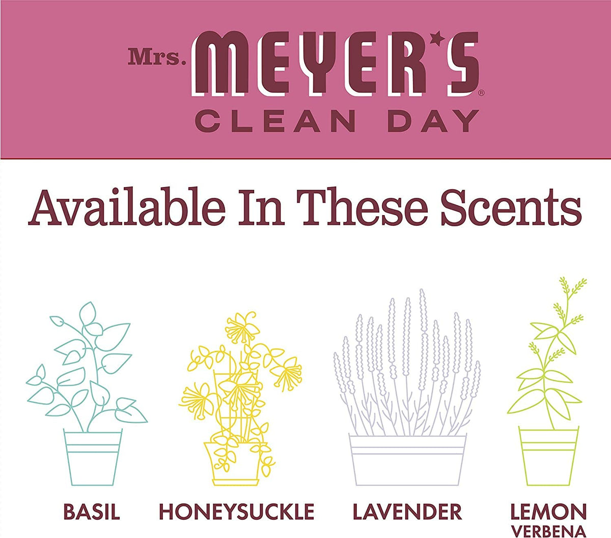 Mrs. MEYER'S Clean Day Liquid Dish Soap, Biodegradable Formula, Mum,16 Fl Oz. (Pack of 6)