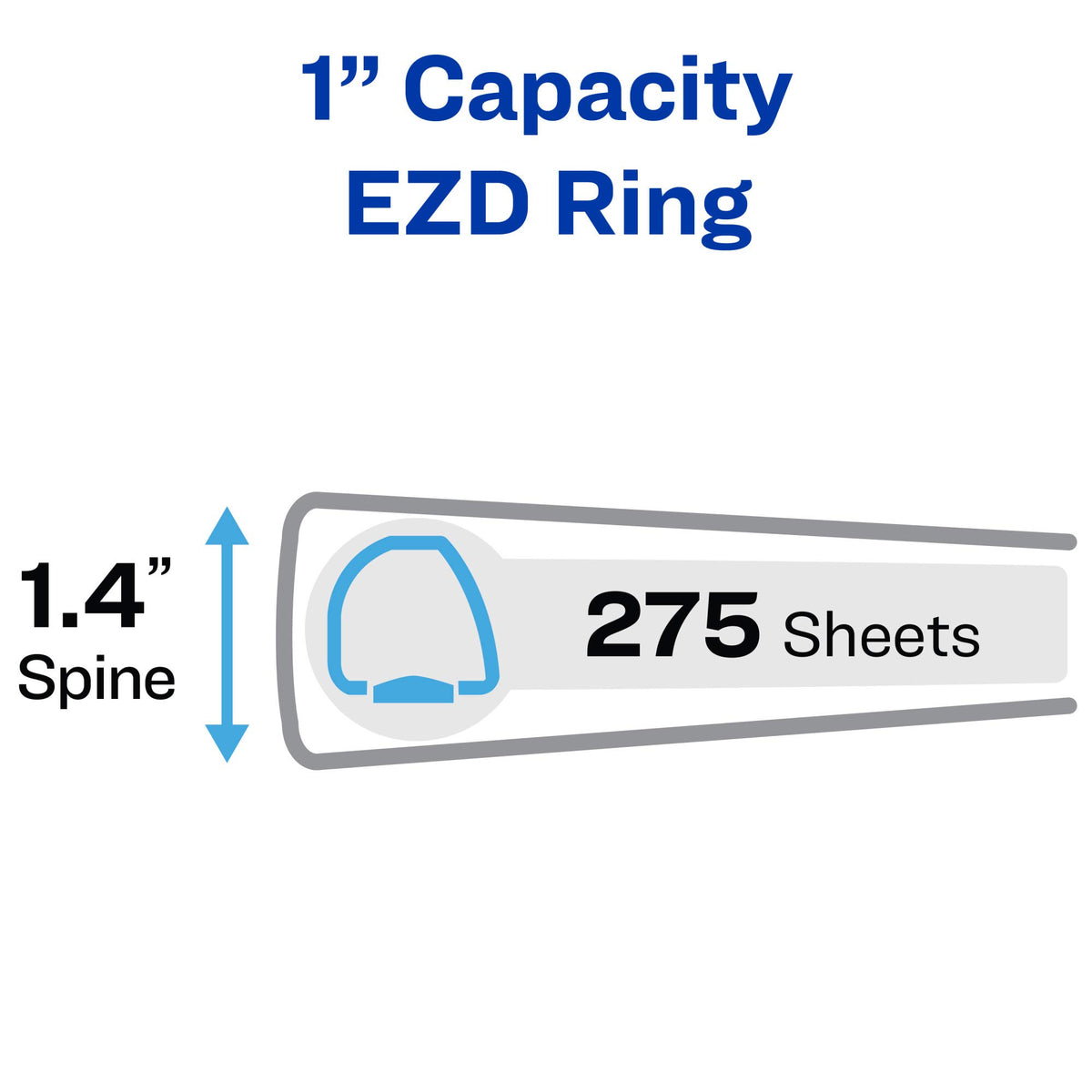 Avery Heavy-Duty Binder with 1 Inch One Touch EZD Ring, Black, 1 Binder (79989)