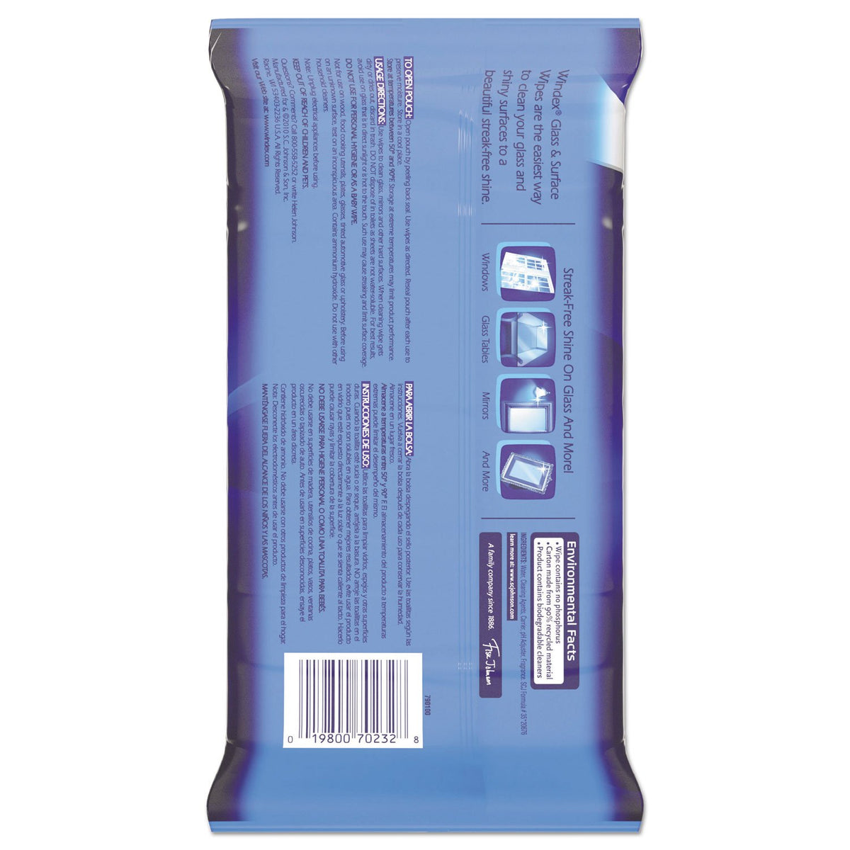 Windex Original Glass and Surface Wipes, 28 Count