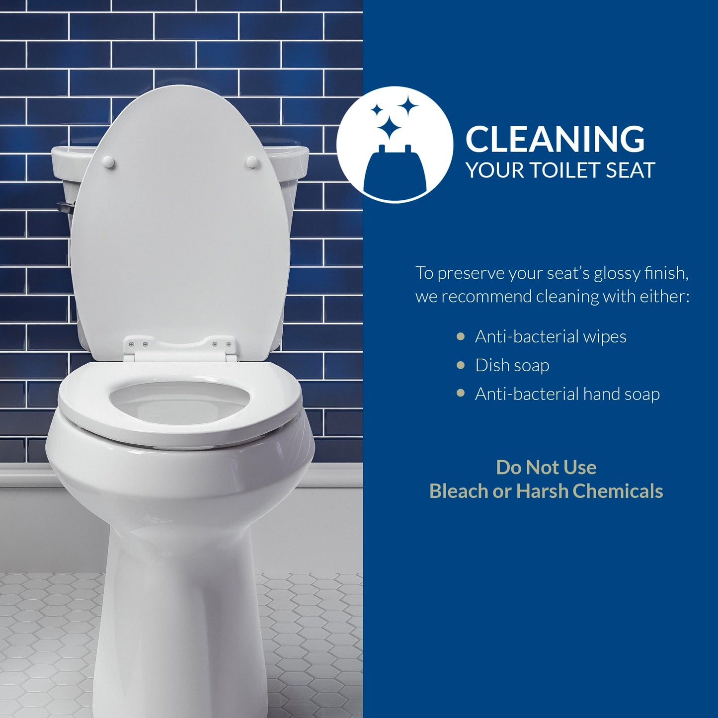 Bemis 1500EC 162 1500EC162 Toilet Seat, 1 Pack Elongated, Silverado