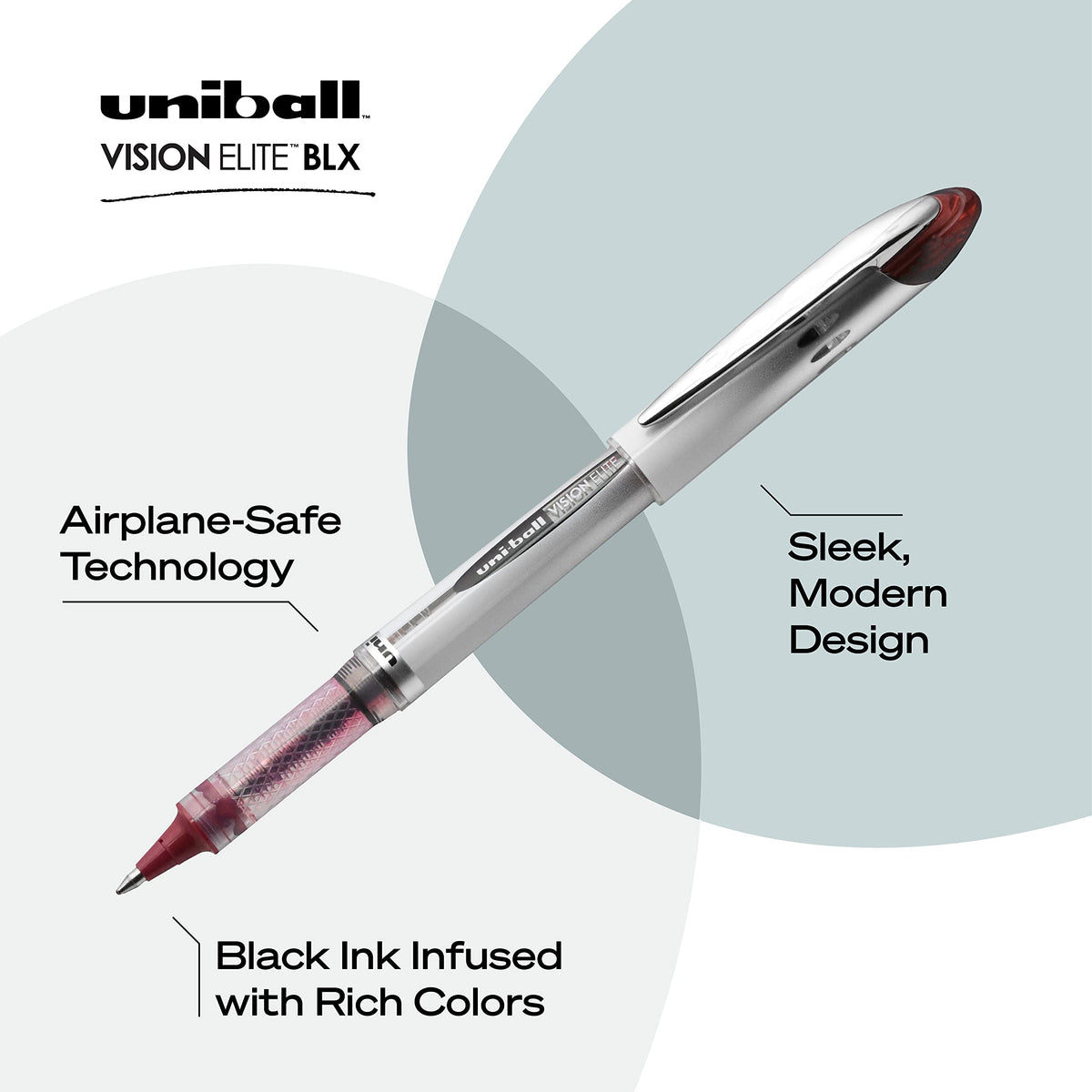 uni-ball 1832404 VISION ELITE BLX Series Rollerball Pen .8 mm Assorted 5/ST