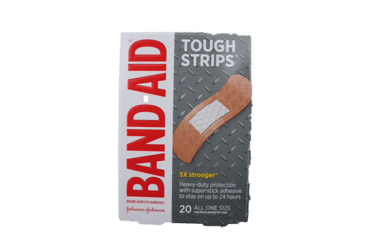 Band-Aid Adhesive Bandages 188Count of Tough Strips Includes Handy Case for Travel Use,, 188Count ()