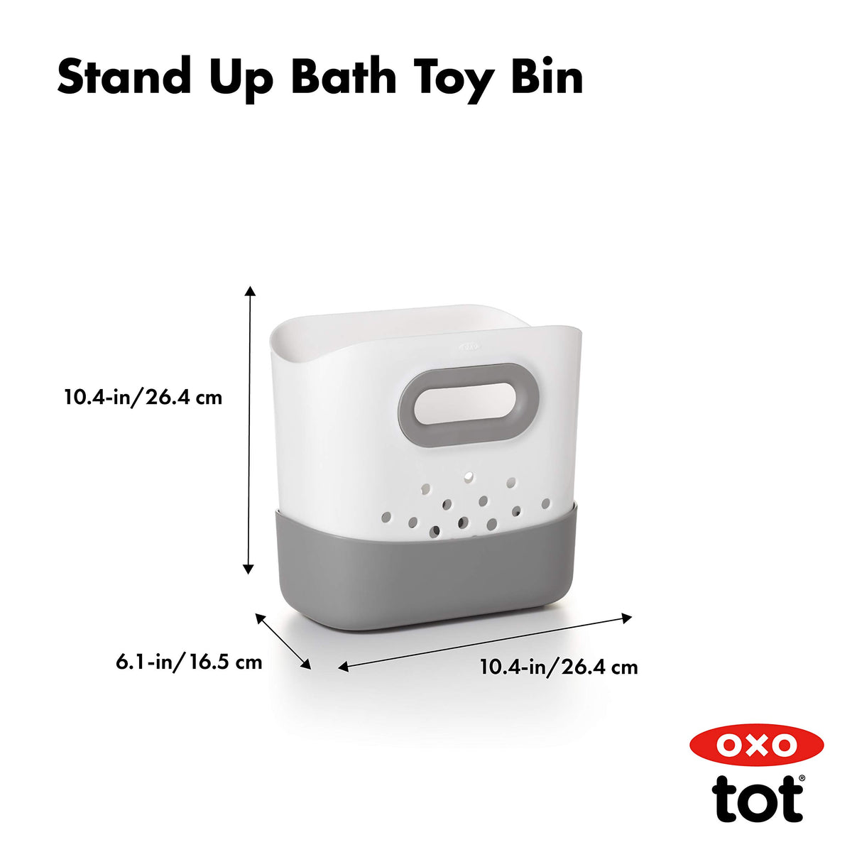 OXO Tot Stand Up Bath Toy Storage â€“ Gray