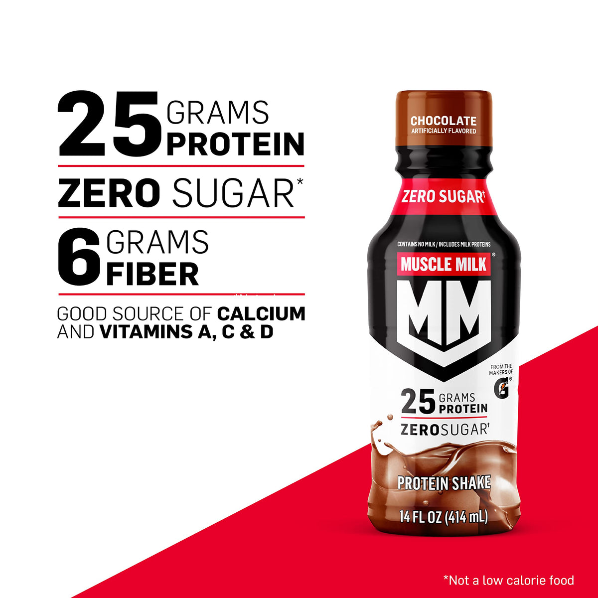 Muscle Milk Genuine Liquid Protein Shake, Vanilla CrÃ¨me, 25g Protein, 14 Fl Oz Bottle, 12 Pack