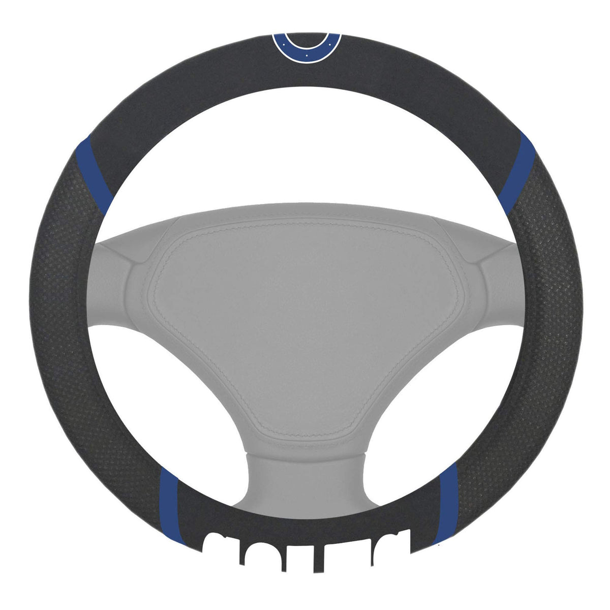 FANMATS 18565 Indianapolis Colts Embroidered Steering Wheel Cover
