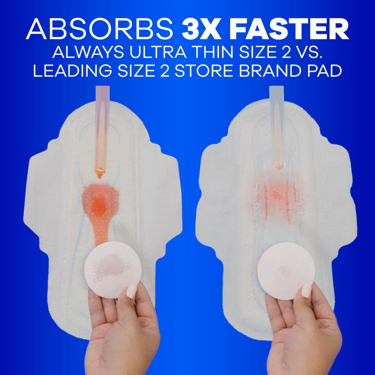 Always Ultra Thin Pads with Wings, Size 2, Long Super, 42 Count