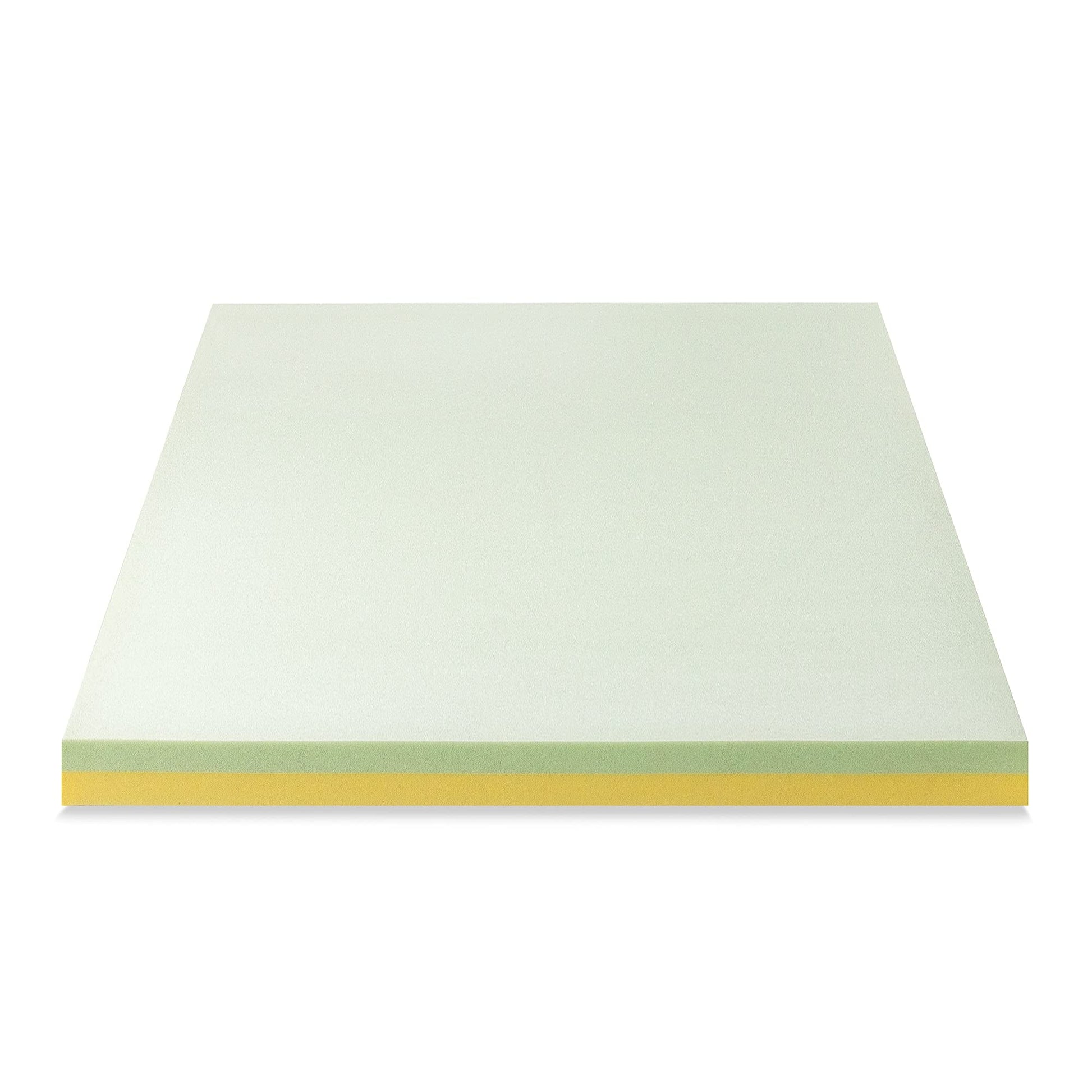 ZINUS 4 Inch Green Tea TorsoTec Memory Foam Mattress Topper, Pressure-Relieving, Lumbar Support, CertiPUR-US Certified, Queen