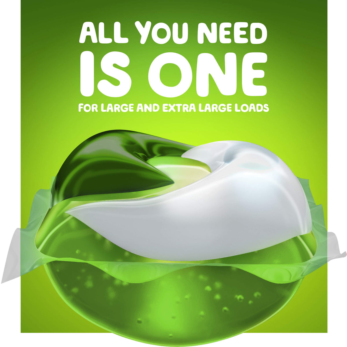 Gain Ultra flings Liquid Laundry Detergent pacs Designed for Large Loads, Original Scent, 48 Count
