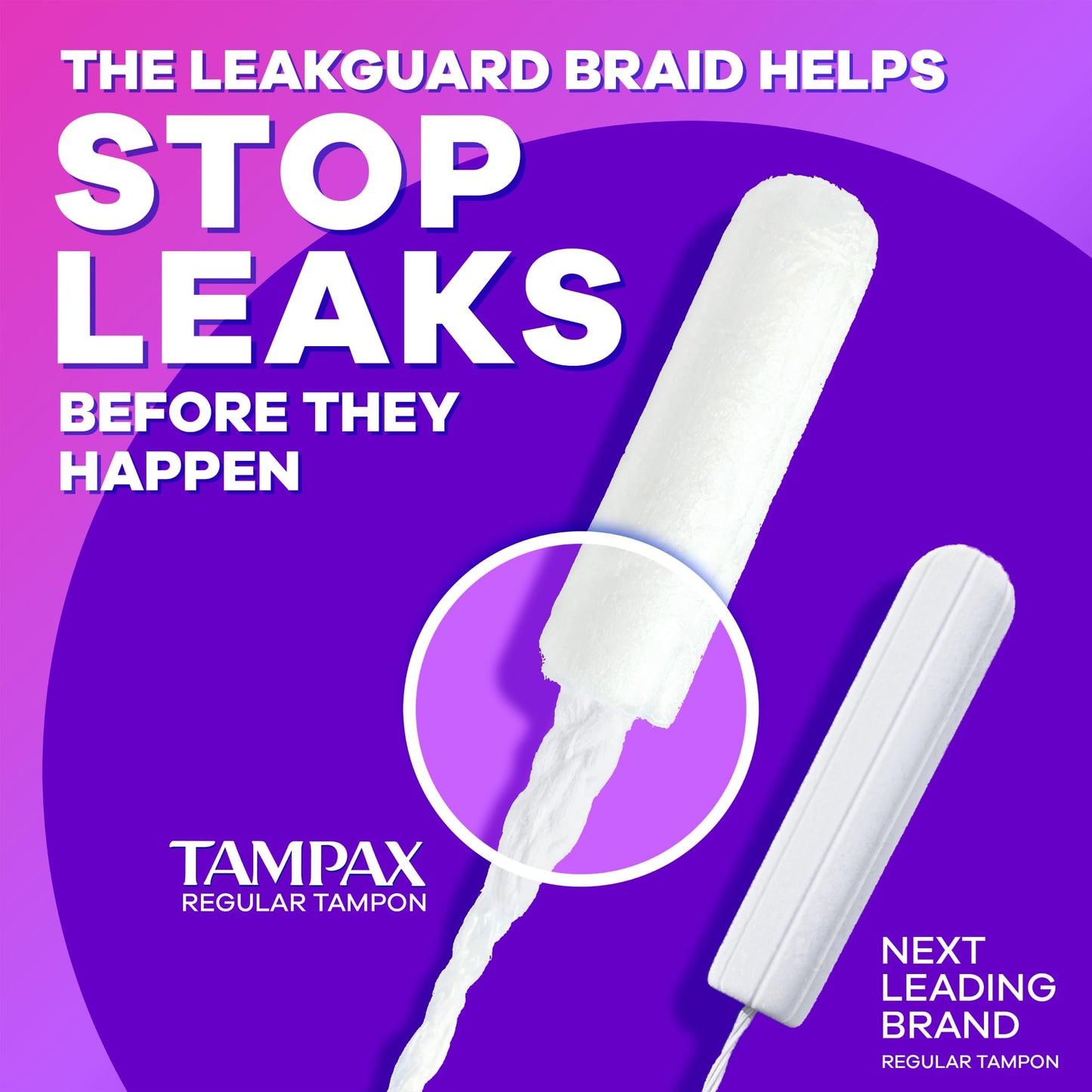 Tampax Radiant Tampons for Women Multipack, with LeakGuard Braid, Regular/Super/Super Plus Absorbency, Unscented, 112 Count (4 Packs of 28)