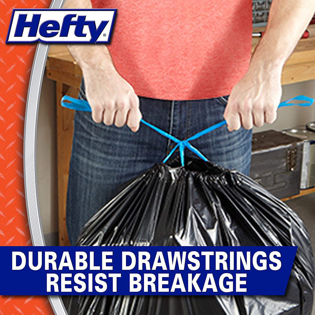 Hefty Extra Strong Trash Large Drawstring Trash Bags (Pack of 2)