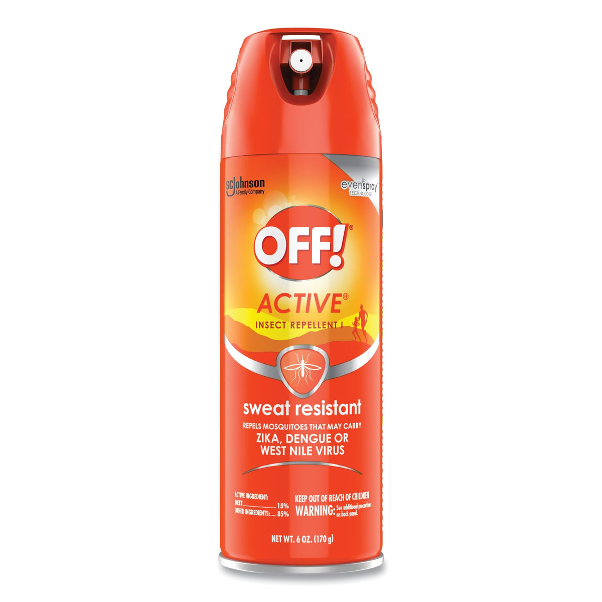 Off! Active Insect Repellent, Sweat Resistant 6 oz (Pack of 12)